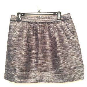 NWT! Size 8 Navy Blue Metallic Thread Skirt